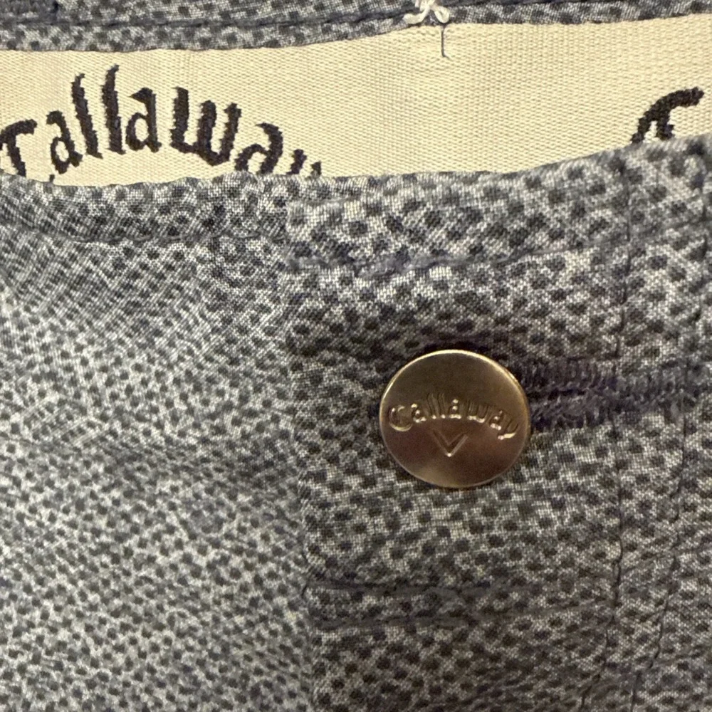 Callaway Golf Shorts Men's Size 40 Performance New Grey Blue Micro Pattern